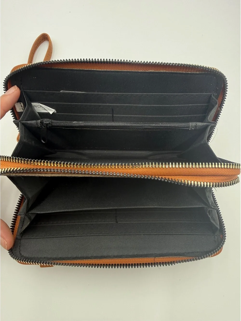 Beverly Hills Polo Club Brown Zip-Around Wristlet Wallet